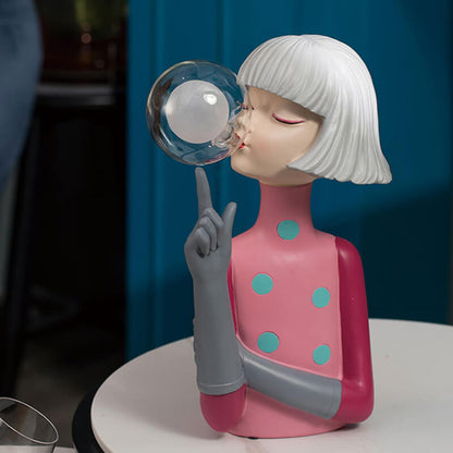 Lighteme Beauty Girl Resin Table Lamp