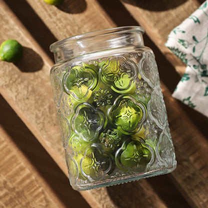 Bocal de rangement en verre gaufré Lighteme Begonia