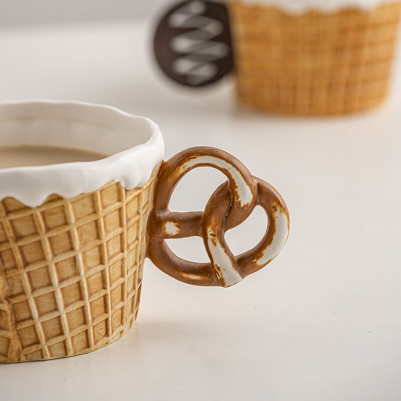 Lighteme Biscuit Ceramic Cup and Saucer