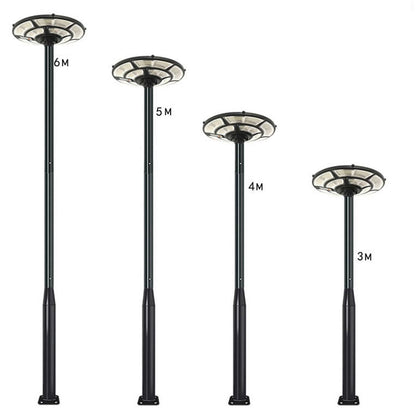 Lampadaire Lighteme de 6 m (20 pi) de qualité commerciale pour rue, stationnement et drapeau, aluminium + cage, paquet de 1