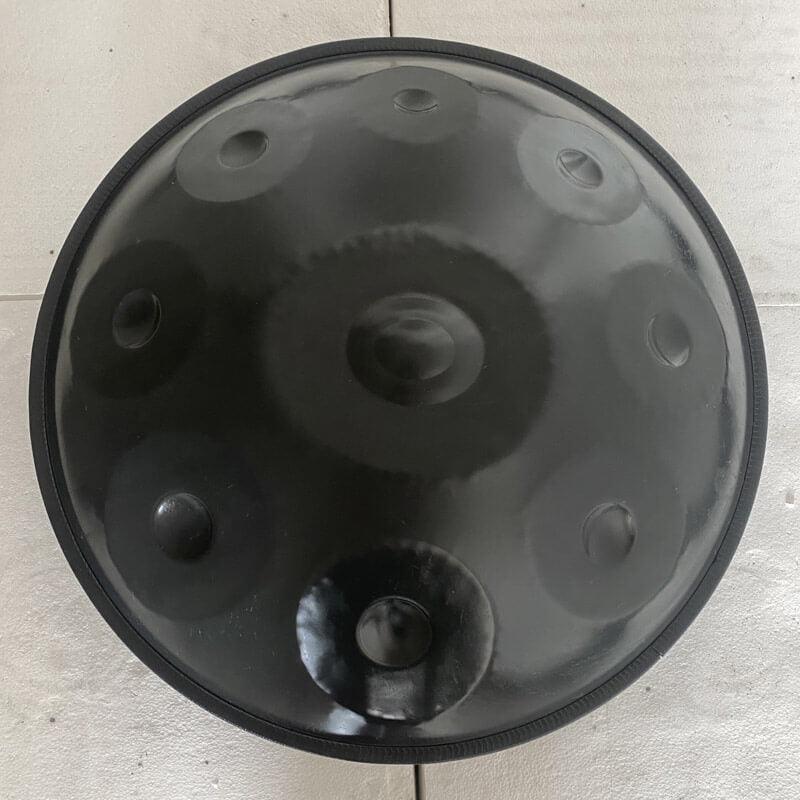 MiSoundofNature handpan personnalisé 22 pouces 9/9 + 2 notes Échelle F3 Dorian en acier inoxydable/instrument de percussion en acier nitruré