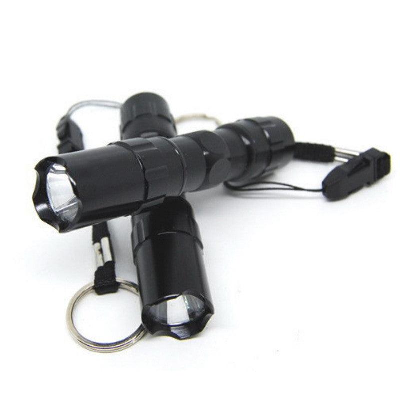 Lighteme Schwarze Mini-LED-Taschenlampe als Schlüsselanhänger, wasserdicht