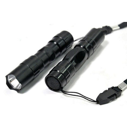 Lighteme Schwarze Mini-LED-Taschenlampe als Schlüsselanhänger, wasserdicht