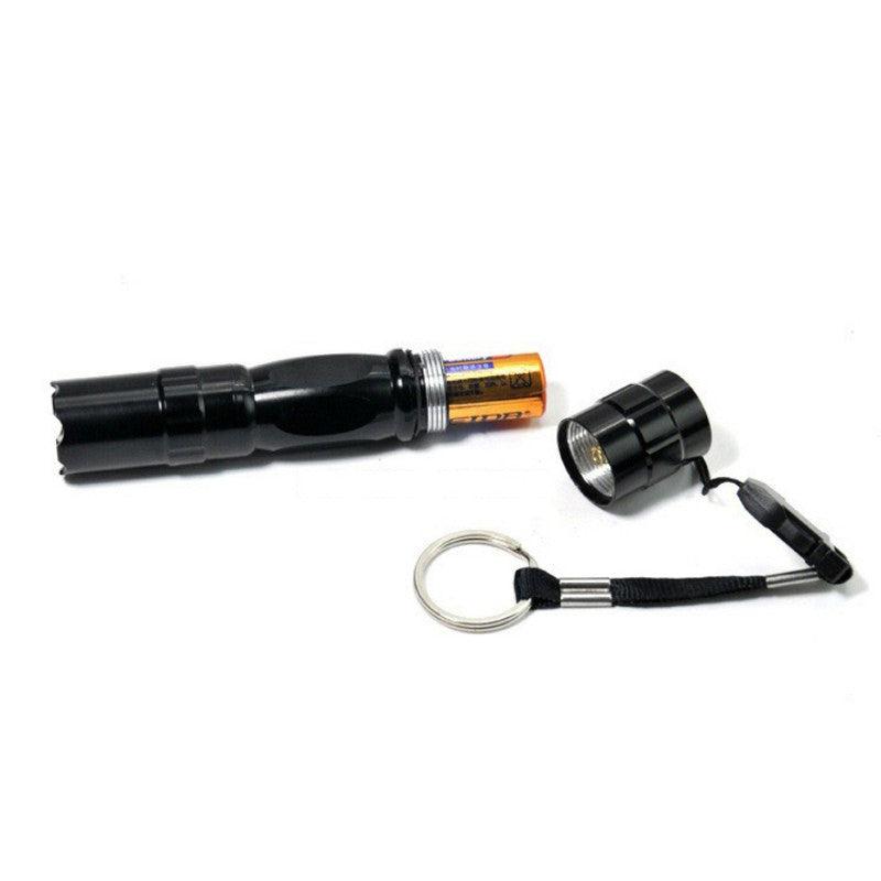 Lighteme Schwarze Mini-LED-Taschenlampe als Schlüsselanhänger, wasserdicht