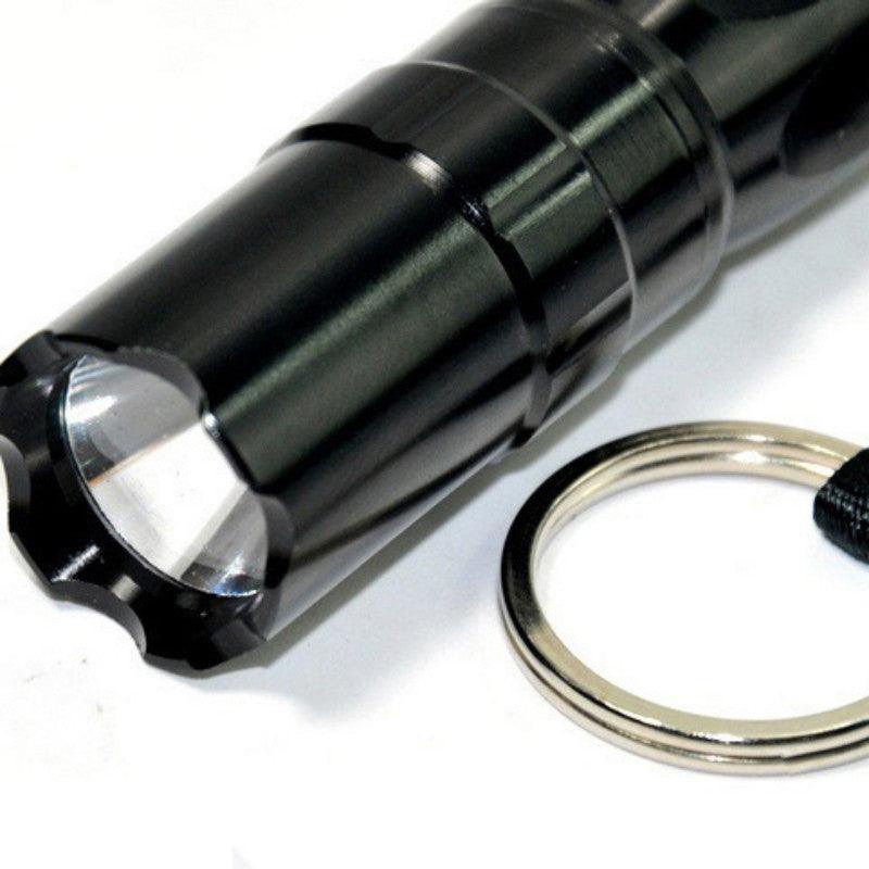 Lighteme Schwarze Mini-LED-Taschenlampe als Schlüsselanhänger, wasserdicht