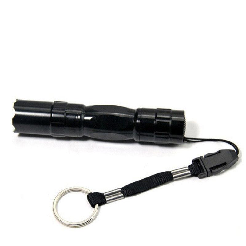 Lighteme Schwarze Mini-LED-Taschenlampe als Schlüsselanhänger, wasserdicht