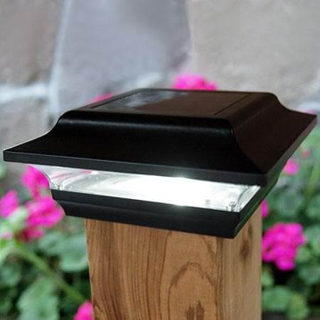 Lighteme Solar-Zaunkappenleuchte - Schwarz