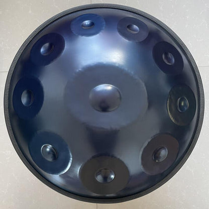 MiSoundofNature individuelle Handpan 22 Zoll 10/10+2 Noten F3 niedrige Pygmäen-Skala aus Edelstahl/nitriertem Stahl Hang Drum