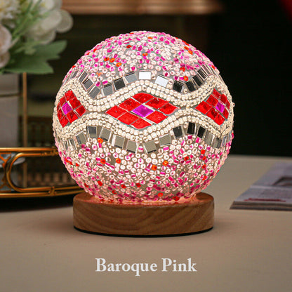 Lampe de table rechargeable en verre de style bohème Lighteme