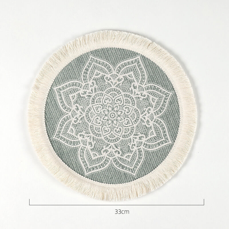 Lighteme Boho-Tischsets mit Quaste