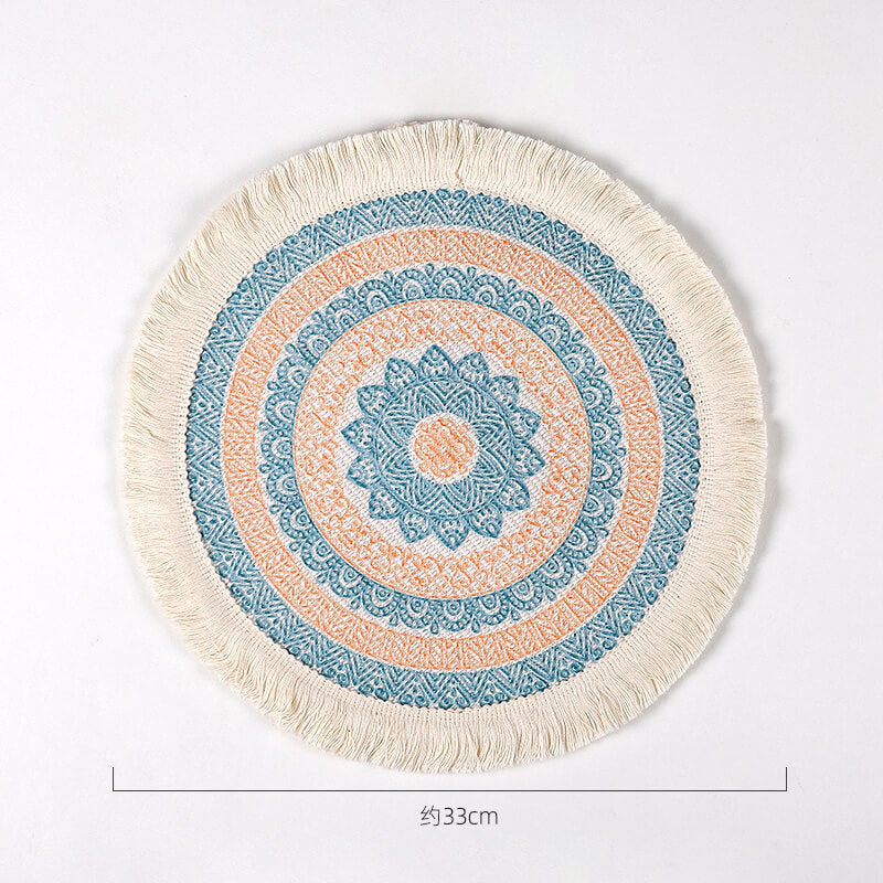 Lighteme Boho-Tischsets mit Quaste