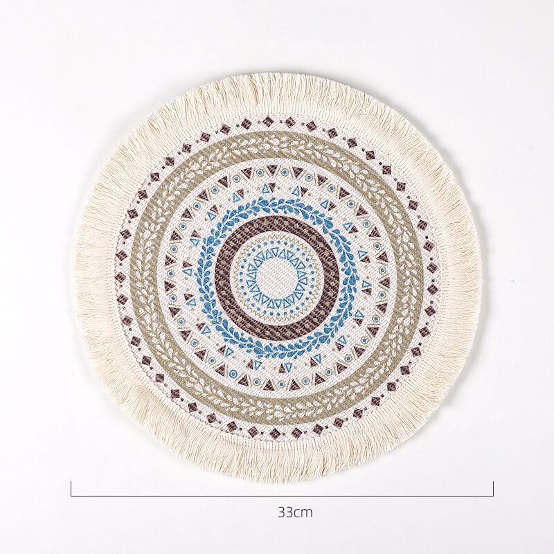 Lighteme Boho-Tischsets mit Quaste