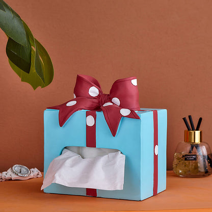 Boîte de rangement pour mouchoirs Lighteme Bowknot à pois