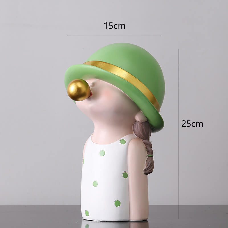 Lighteme Bubble Blowing Girl Resin Ornament