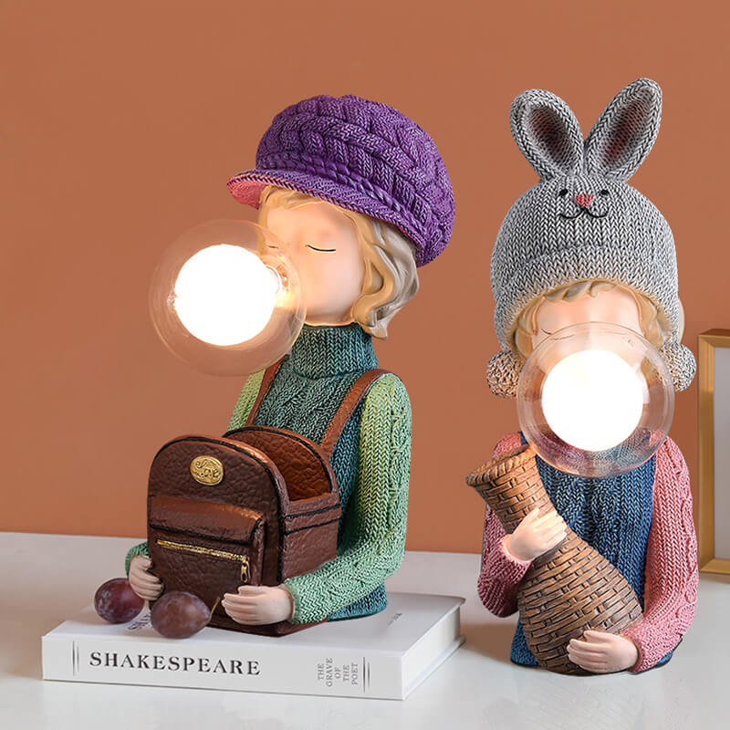 Lampe de bureau Lighteme Rabbit Ear Bubble Girl
