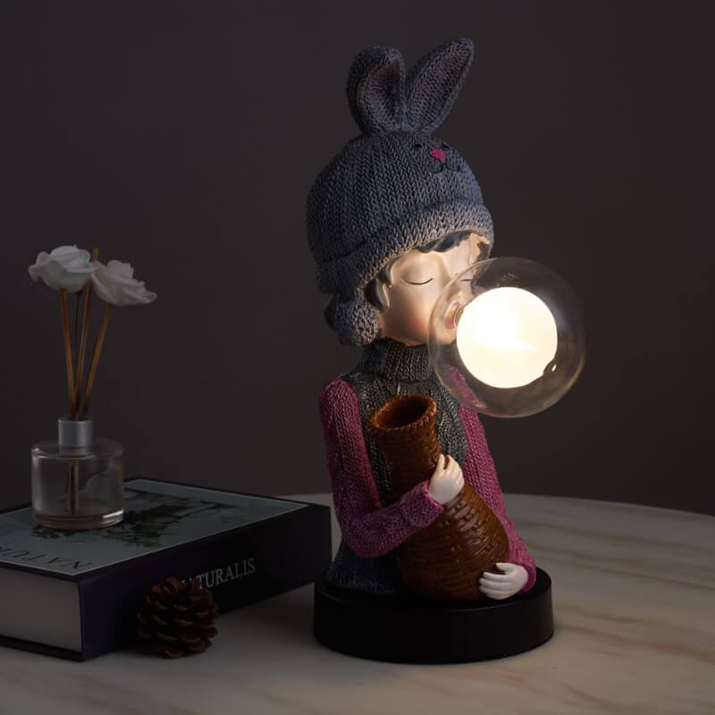 Lampe de bureau Lighteme Rabbit Ear Bubble Girl