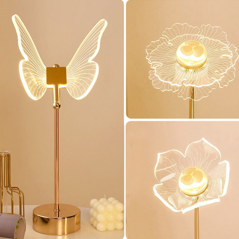 Lighteme Schmetterlingsblumen-Tischlampe