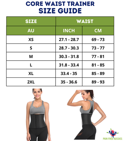 Lighteme CORE WAIST TRAINER SCHWARZ - Sanduhr-Body-Shaper-Unterwäsche