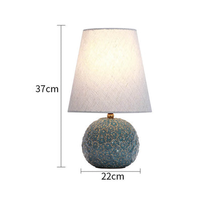 Lighteme Keramik-Tischlampe mit geschnitzter Blume