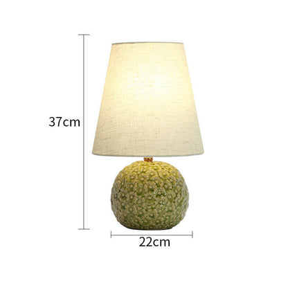 Lighteme Keramik-Tischlampe mit geschnitzter Blume