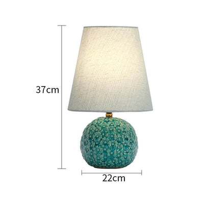 Lighteme Keramik-Tischlampe mit geschnitzter Blume