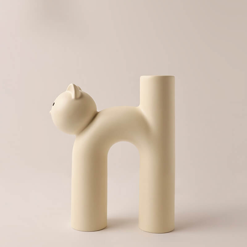 Vase en céramique en forme de chat Lighteme