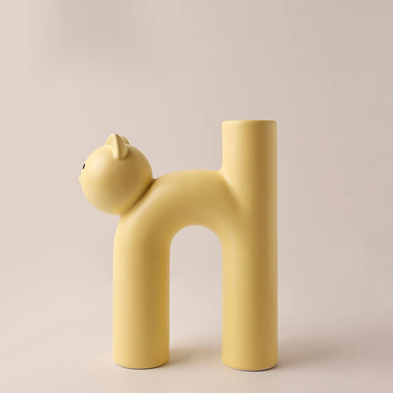 Vase en céramique en forme de chat Lighteme