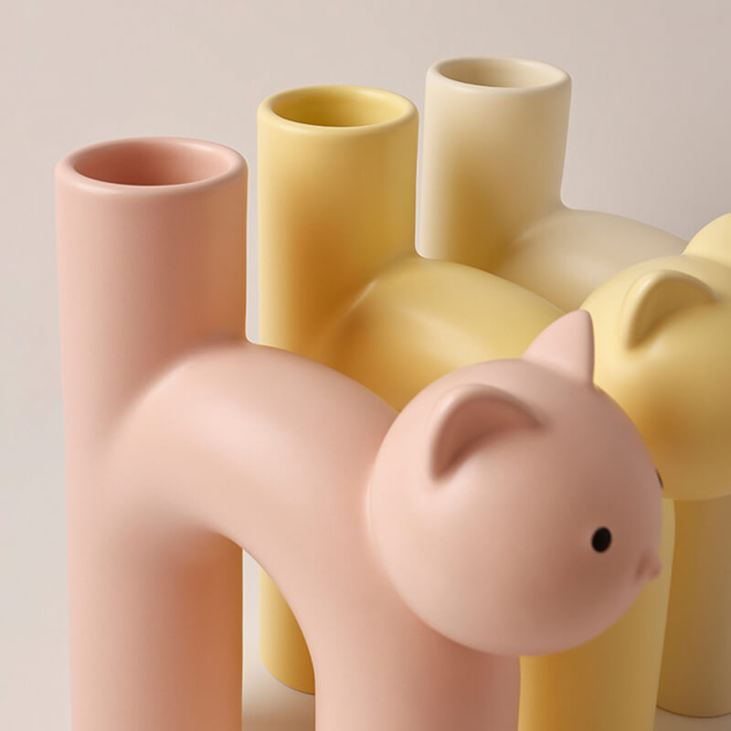 Vase en céramique en forme de chat Lighteme