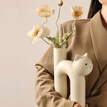 Vase en céramique en forme de chat Lighteme