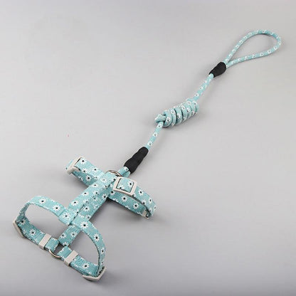 Lighteme Cat Chest Back Floral Traction Belt (4 colors & 2 sizes)