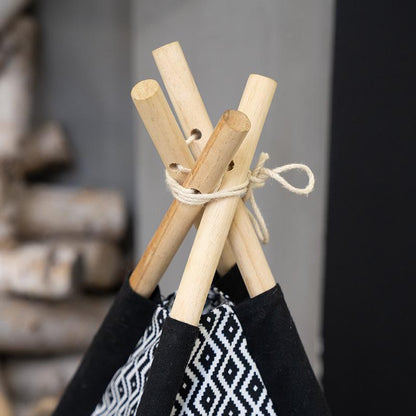 Lighteme Katzenzelt mit Holzhalterung (Tipi)