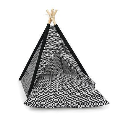 Lighteme Katzenzelt mit Holzhalterung (Tipi)