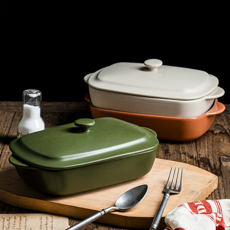 Lighteme Ceramic Baking Dish With Lid