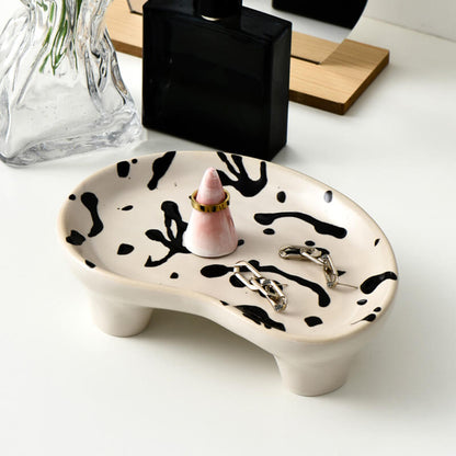 Plateau de rangement de bureau pour bijoux en céramique Lighteme