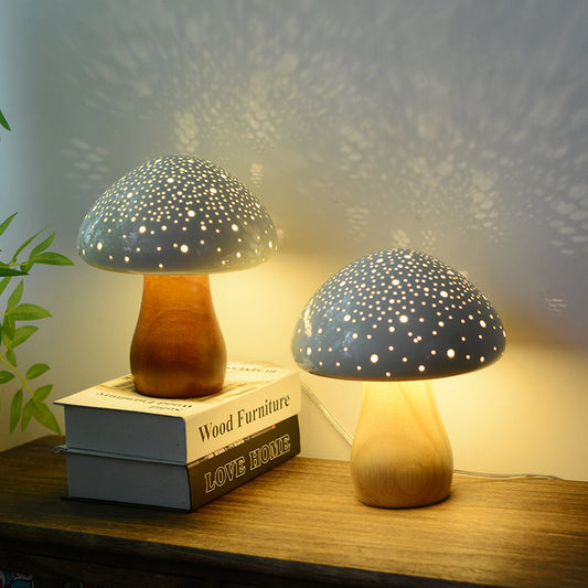 Lampe de table champignon en céramique Lighteme