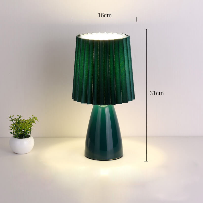 Lampe de table plissée en céramique Lighteme