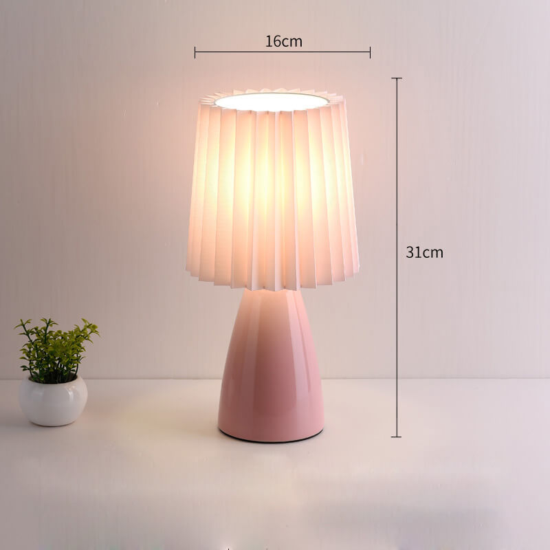 Lampe de table plissée en céramique Lighteme