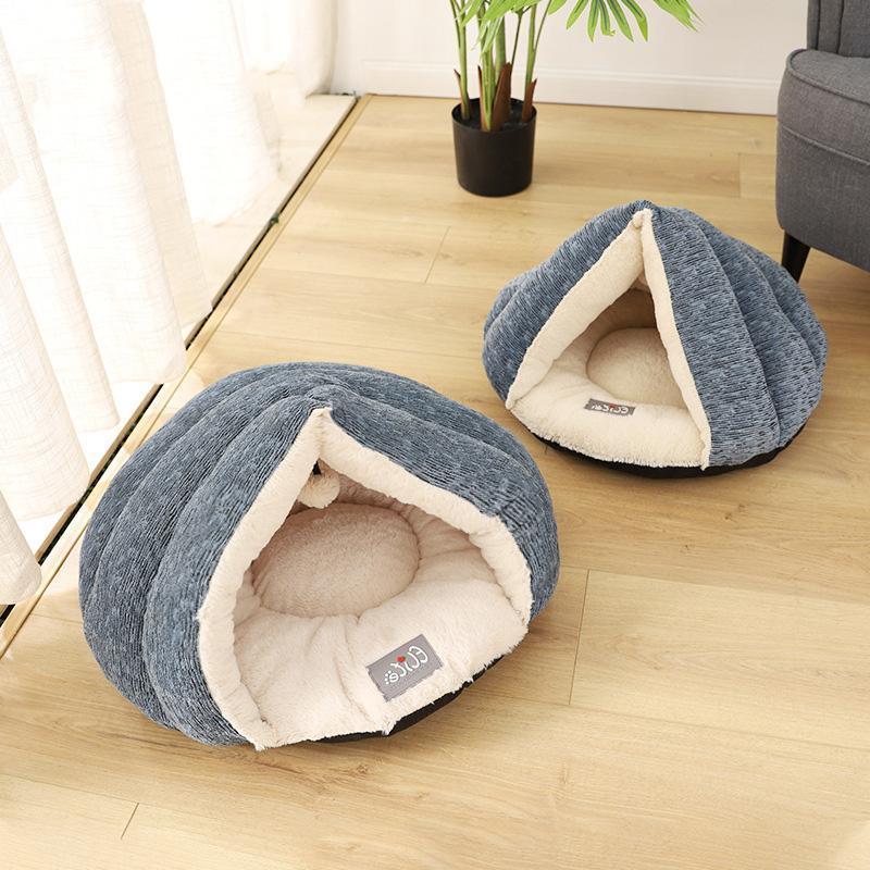 Lighteme Dreieckiges Katzenbett aus Chenille-PV-Fleece (2 Größen)