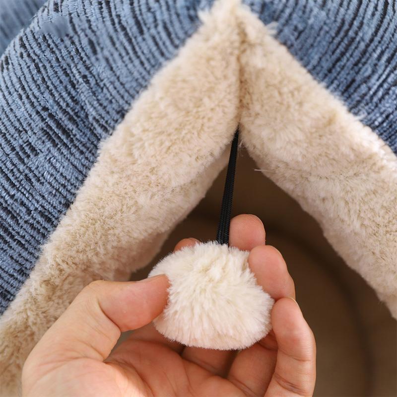 Lighteme Dreieckiges Katzenbett aus Chenille-PV-Fleece (2 Größen)