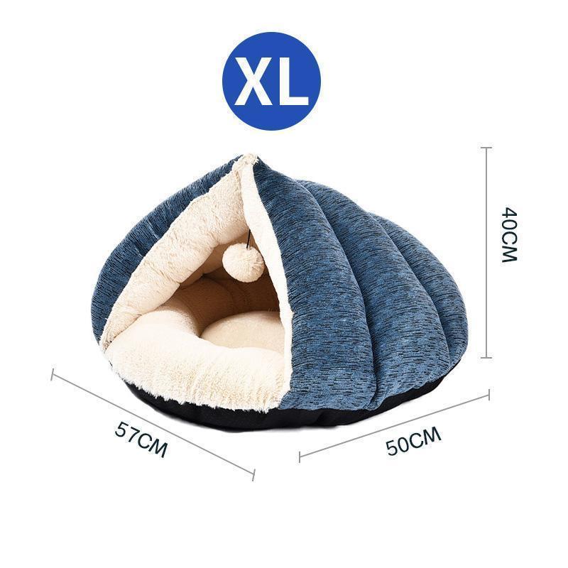 Lighteme Dreieckiges Katzenbett aus Chenille-PV-Fleece (2 Größen)