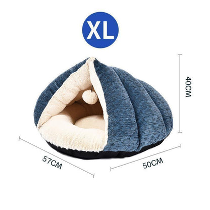 Lighteme Dreieckiges Katzenbett aus Chenille-PV-Fleece (2 Größen)