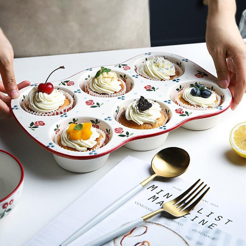 Moule à gâteau en céramique imprimé cerises Lighteme