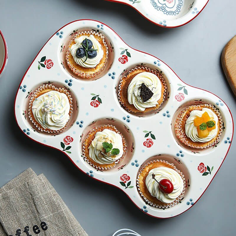 Moule à gâteau en céramique imprimé cerises Lighteme