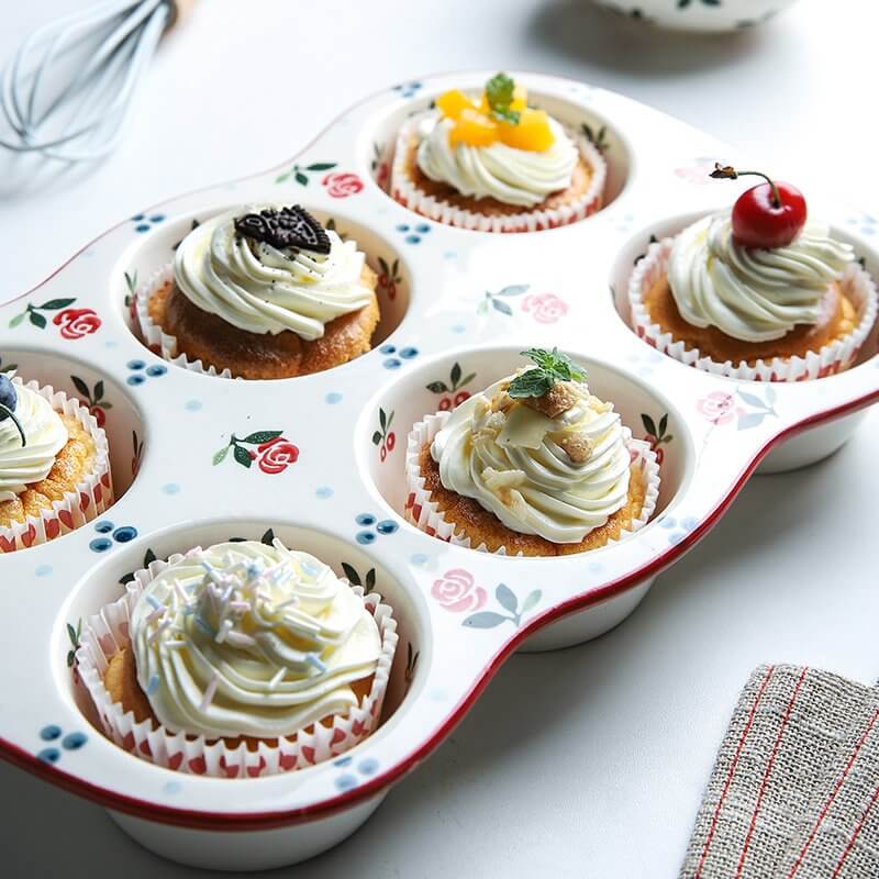 Moule à gâteau en céramique imprimé cerises Lighteme