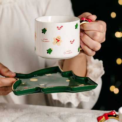 Tasses et soucoupes en céramique de Noël Lighteme