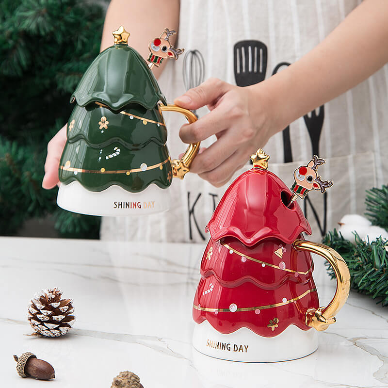 Tasse Lighteme en forme de sapin de Noël