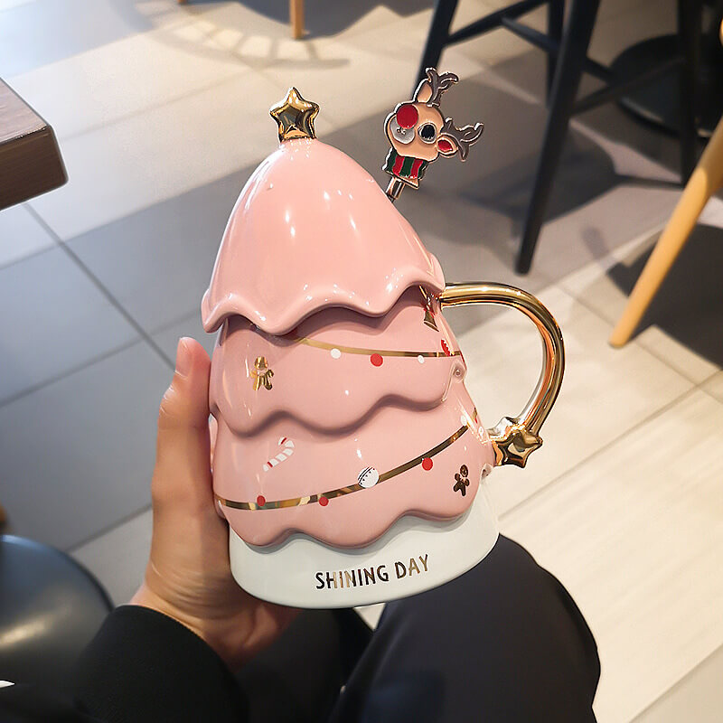 Tasse Lighteme en forme de sapin de Noël