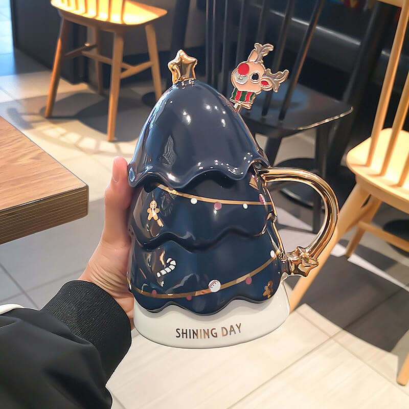 Tasse Lighteme en forme de sapin de Noël