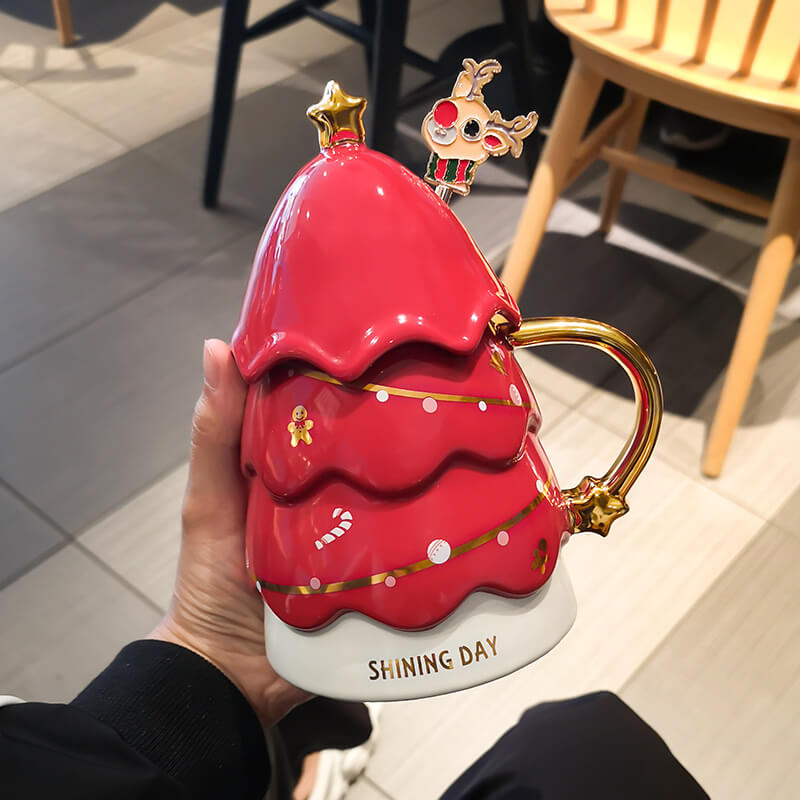 Tasse Lighteme en forme de sapin de Noël