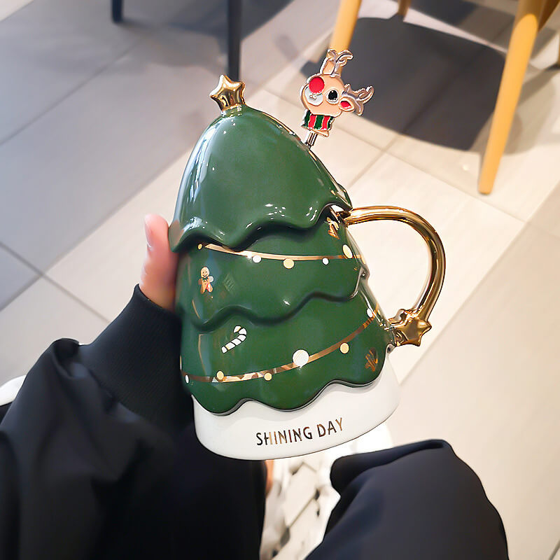 Tasse Lighteme en forme de sapin de Noël